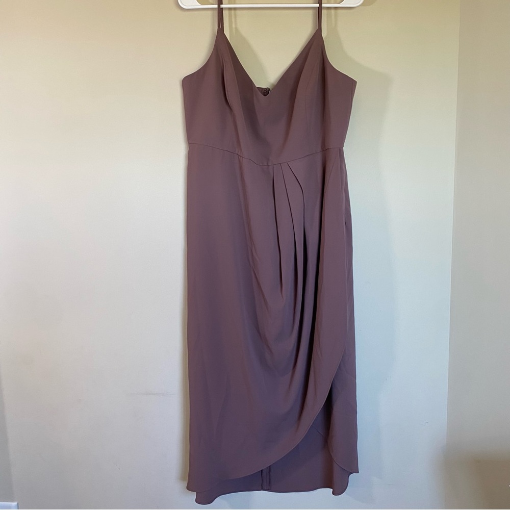 Lulus Reinette Mauve Purple Midi Dress 1X women’s